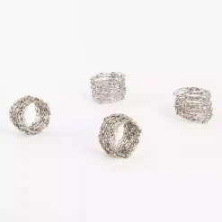 Clearance Kirklands Home Metallic Gold Wire Napkin Rings, Set of 4