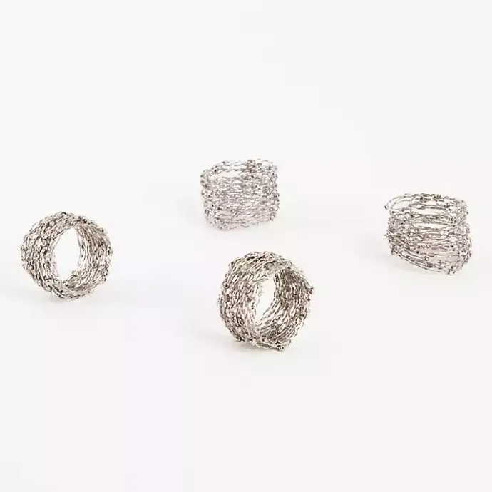 Clearance Kirklands Home Metallic Gold Wire Napkin Rings, Set of 4