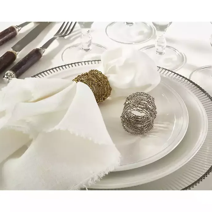 Clearance Kirklands Home Metallic Gold Wire Napkin Rings, Set of 4