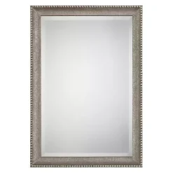 Online Kirklands Home Metallic Silver Textured Frame Wall Mirror