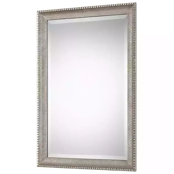 Online Kirklands Home Metallic Silver Textured Frame Wall Mirror