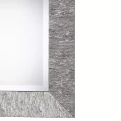 Kirklands Home Metallic Silver Textured Frame Wall Mirror