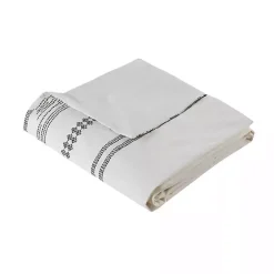 Kirklands Home Mia Striped 3-pc. King Duvet Cover Set White