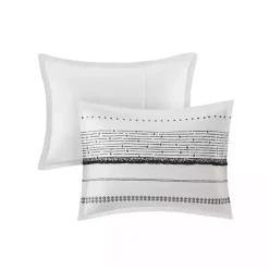 Kirklands Home Mia Striped 3-pc. King Duvet Cover Set White