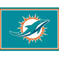 Kirklands Home Miami Dolphins Area Rug, 3x4 Blue