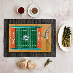 New Kirklands Home Miami Dolphins Cutting Board & Knife Set
