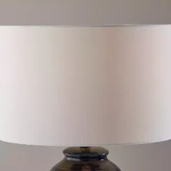Outlet Kirklands Home Midnight Ribbed Alexis Table Lamp Blue