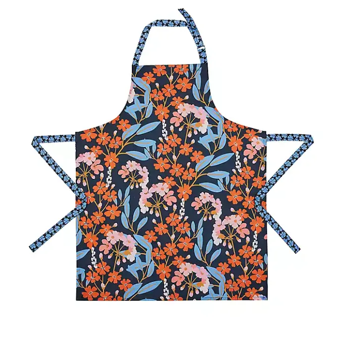 New Kirklands Home Midnight Floral Bistro Apron