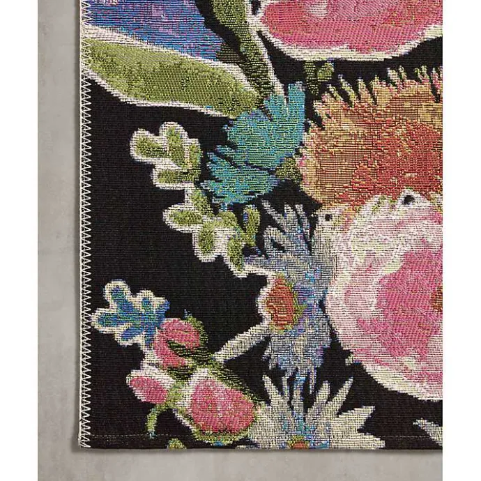 Discount Kirklands Home Midnight Garden Party Indoor/Outdoor Rug, 7x11