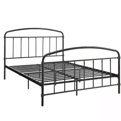 Outlet Kirklands Home Midnight Vintage Arch Queen Bed Frame Black