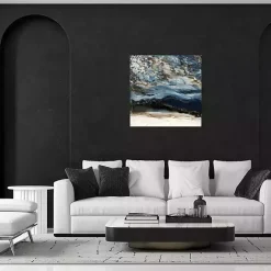 Kirklands Home Midnight Wave Canvas Art Print Blue