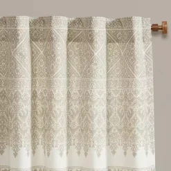 Online Kirklands Home Mila Horizontal Stripe Curtain Panel, 84 in. Tan