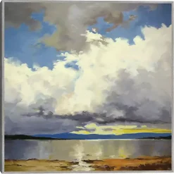 Clearance Kirklands Home Mile High Lake Sky Framed Canvas Art Print Multi