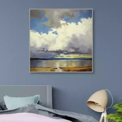 Clearance Kirklands Home Mile High Lake Sky Framed Canvas Art Print Multi