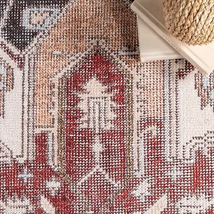Best Kirklands Home Miley Traditional Medallion Washable Area Rug, 5x8