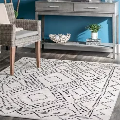 Hot Kirklands Home Millie Dotted Diamond Area Rug, 5x8