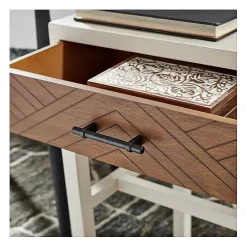 Best Kirklands Home Milo Honey Herringbone Accent Table