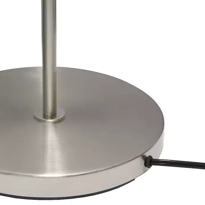 Clearance Kirklands Home Minimal Brushed Nickel Stem Floor Lamp White