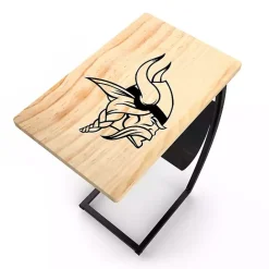 Hot Kirklands Home Minnesota Vikings Wood C-Table Tan