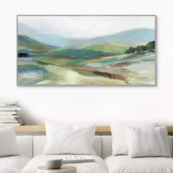 Clearance Kirklands Home Misty Landscape Framed Canvas Art Print Green