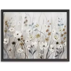 Outlet Kirklands Home Misty Meadow Black Framed Canvas Art Print