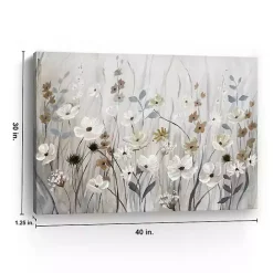 New Kirklands Home Misty Meadow Field Large Canvas Art Print Gray