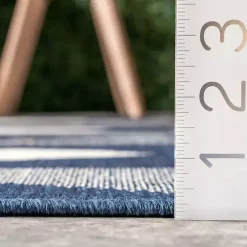 Kirklands Home Mitchell Blue Geo Diamonds Outdoor Rug, 5x8
