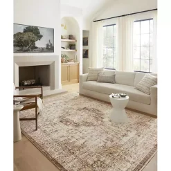 Best Kirklands Home Mocha and Cream Sorrento Area Rug, 7x10