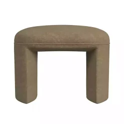 Sale Kirklands Home Mocha Oval Upholstered Ottoman Brown