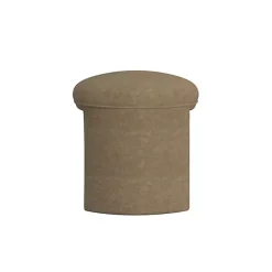Sale Kirklands Home Mocha Oval Upholstered Ottoman Brown
