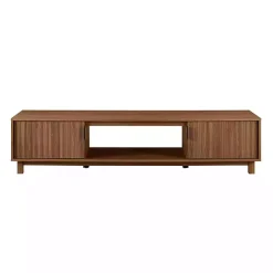 Sale Kirklands Home Mocha Wood Fluted 2-Door TV Stand Brown