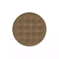 Discount Kirklands Home Mocha Velvet Tufted Storage Ottoman Brown