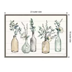 Online Kirklands Home Modern Farmhouse Floral Framed Canvas Art Print