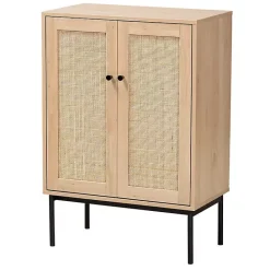 Best Kirklands Home Modern Natural Wood Rat Cabinet Tan