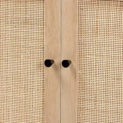 Best Kirklands Home Modern Natural Wood Rat Cabinet Tan