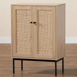 Best Kirklands Home Modern Natural Wood Rat Cabinet Tan