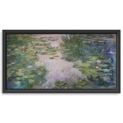 Hot Kirklands Home Monet Water Lilies Framed Canvas Art Print Green