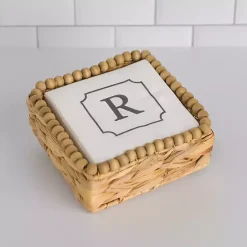 Outlet Kirklands Home Monogram R Beaded Napkin Holder Set