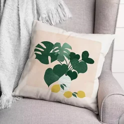 Discount Kirklands Home Monstera and Lemons Outdoor Pillow