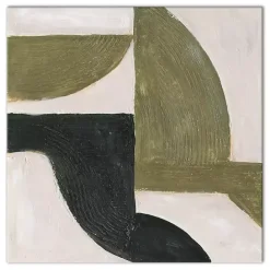 Clearance Kirklands Home Moody Green Shapes II Canvas Art Print