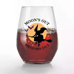 Online Kirklands Home Moon's Out Brooms Out Halloween Glasses, Set of 2