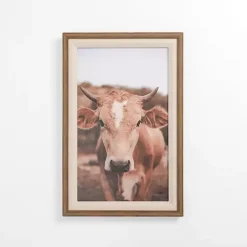 Kirklands Home Moove Over Framed Canvas Art Print Brown