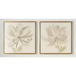 Hot Kirklands Home Morning Cheer Framed Canvas Art Prints, Set of 2 Tan
