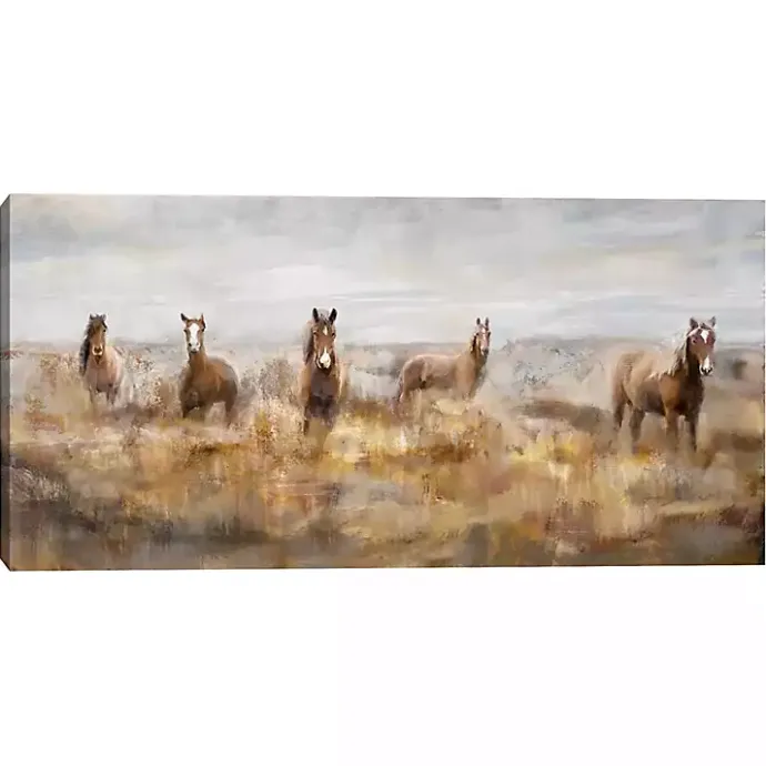 Kirklands Home Morning Herd Canvas Art Print Tan