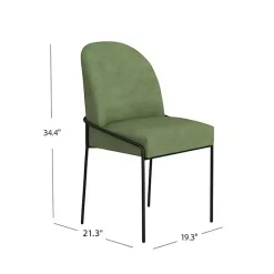 Online Kirklands Home Moss Velvet Metal Dining Chair Green