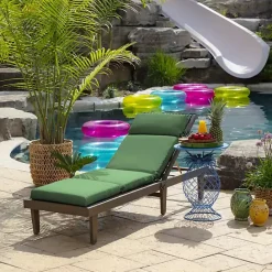 Kirklands Home Moss Leala Texture Outdoor Chaise Cushion Green