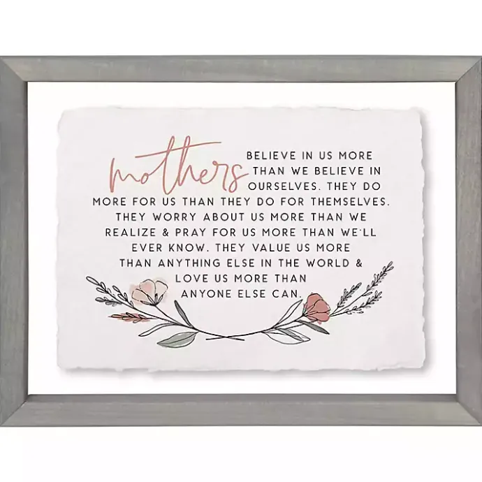 Best Kirklands Home Mothers Believe in Us Framed Wall Plaque