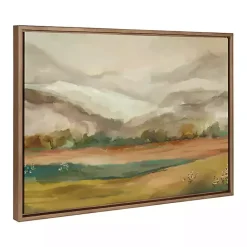 Hot Kirklands Home Mountainscape Framed Canvas Art Print Multi