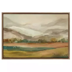 Hot Kirklands Home Mountainscape Framed Canvas Art Print Multi