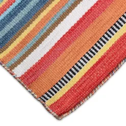 New Kirklands Home Multi Dhurri Stripe Indoor/Outdoor Area Rug, 5x7